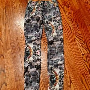 Denimocracy floral graffiti jeans, Sz 25